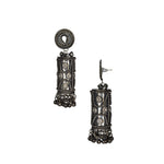 Load image into Gallery viewer, Abhinn Black Oxidised Cylindrical Shape Jhumka Earrings For Women
