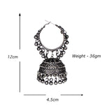 Load image into Gallery viewer, Abhinn Black Polish Silver Oxidised Bali with Jhumki Earrings For Women
