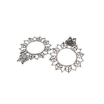 Load image into Gallery viewer, Abhinn Silver Oxidised Peacock and Floral Design Stud Earrings For Women

