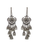 Load image into Gallery viewer, Abhinn Designer 8 Layered German Silver Studs With Jhumki Earrings for Women
