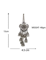 Load image into Gallery viewer, Abhinn Designer 8 Layered German Silver Studs With Jhumki Earrings for Women
