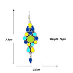 Load image into Gallery viewer, Abhinn Afghani Silver Oxidised Multi-Color Meenakari Dangler Earrings For Women
