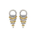 Load image into Gallery viewer, Abhinn Dual Tone Dangler With Mirror Stud Jhalar Earrings For Women
