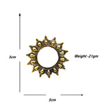 Load image into Gallery viewer, Abhinn Unique Golden Oxidised Sun Shaped Stud Earrings For Women
