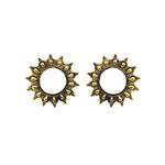Load image into Gallery viewer, Abhinn Unique Golden Oxidised Sun Shaped Stud Earrings For Women
