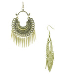 Load image into Gallery viewer, Abhinn Stylish German Golden Oxidized Crescent Chandbali Earrings for Women
