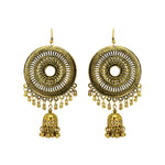 Load image into Gallery viewer, Abhinn Golden Oxidised Trendy Design Dangler With Jhumki  Earrings For Women
