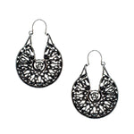 Load image into Gallery viewer, Abhinn Antique Black Plated Silver Oxidised Hoop Earrings For Women
