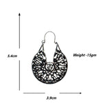 Load image into Gallery viewer, Abhinn Antique Black Plated Silver Oxidised Hoop Earrings For Women
