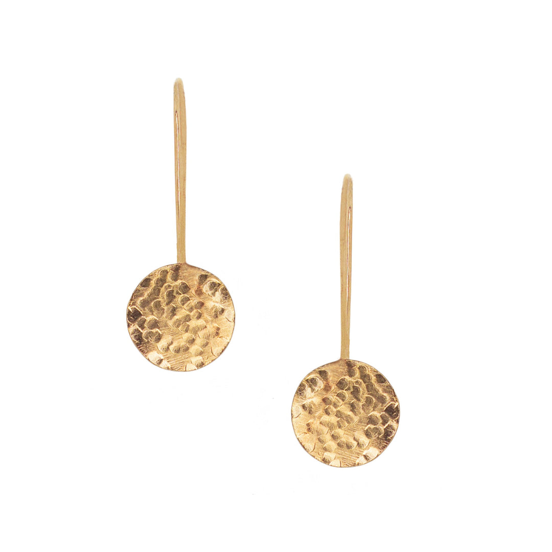 Abhinn Beautiful Hammered Rose-gold Circle Drop Earrings For Women