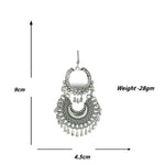 Load image into Gallery viewer, Abhinn Silver Oxidised Dangler Mirror Stud Earrings For Girls
