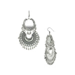 Load image into Gallery viewer, Abhinn Silver Oxidised Dangler Mirror Stud Earrings For Girls
