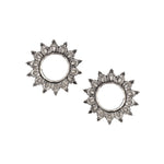 Load image into Gallery viewer, Abhinn Unique Silver Oxidised Sun Shaped Stud Earrings For Women
