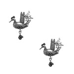 Load image into Gallery viewer, Abhinn Silver Replica Ethnic Ear Cuffs With Bird Design Earrings For Girls
