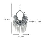 Load image into Gallery viewer, Abhinn Stylish German Silver Oxidized Crescent Chandbali Earrings for Women

