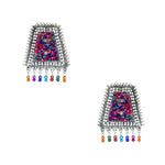Load image into Gallery viewer, Abhinn Silver Oxidised Multi Colour Beaded Studs Earrings For Women
