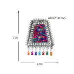 Load image into Gallery viewer, Abhinn Silver Oxidised Multi Colour Beaded Studs Earrings For Women
