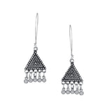 Load image into Gallery viewer, Abhinn Classy Silver Plated Geometrical Shape Hoops Earrings For Women
