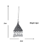 Load image into Gallery viewer, Abhinn Classy Silver Plated Geometrical Shape Hoops Earrings For Women
