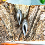 Load image into Gallery viewer, Abhinn Silver Replica Unique Shankh Design Stud Earrings For Girls
