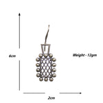 Load image into Gallery viewer, Abhinn Silver Replica Antique Window Design Earrings For Girls
