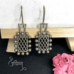 Load image into Gallery viewer, Abhinn Silver Replica Antique Window Design Earrings For Girls
