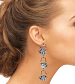 Load image into Gallery viewer, Designer Kettle Shape Oxidised Dangler Earrings

