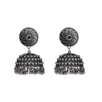 Load image into Gallery viewer, Abhinn Silver Oxidised Jhumka With Studded Silver Beads Earring For Women
