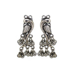 Load image into Gallery viewer, Abhinn Silver Oxidised Parrot Design Dangler Earring With Ghungroo For Women
