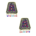 Load image into Gallery viewer, Abhinn Golden Oxidised Multi Colour Beaded Studs Earrings For Women
