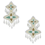 Load image into Gallery viewer, Hastkalakari Handmade Trendy Star Shape Beaded Dangler Earrings For Women

