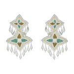 Load image into Gallery viewer, Hastkalakari Handmade Trendy Star Shape Beaded Dangler Earrings For Women
