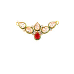 Load image into Gallery viewer, Abhinn Designer White-Red Kundan Mangalsutra With Earrings For Women
