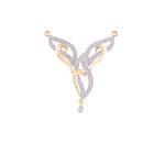 Load image into Gallery viewer, Abhinn Designer Gold Plated Petal Design AD Mangalsutra With Earrings For Women
