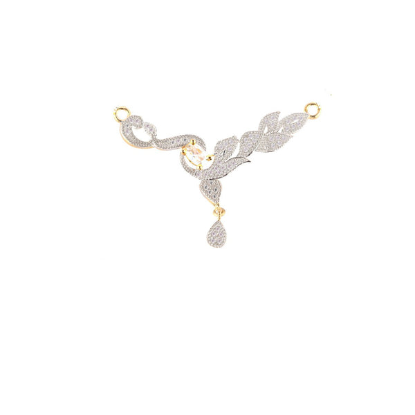 Abhinn Beautiful Latest Peacock Design AD Mangalsutra With Earrings For Women