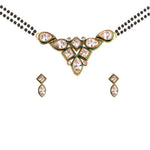 Load image into Gallery viewer, Abhinn Latest Royal Green Kundan Mangal Sutra With Earrings For Women
