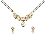 Load image into Gallery viewer, Abhinn Royal Gold Plated Kundan Mangalsutra With Earrings For Women
