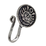 Load image into Gallery viewer, Abhinn Oxidised Silver Durga Temple Design Non-Pierced Nose Pin For Women
