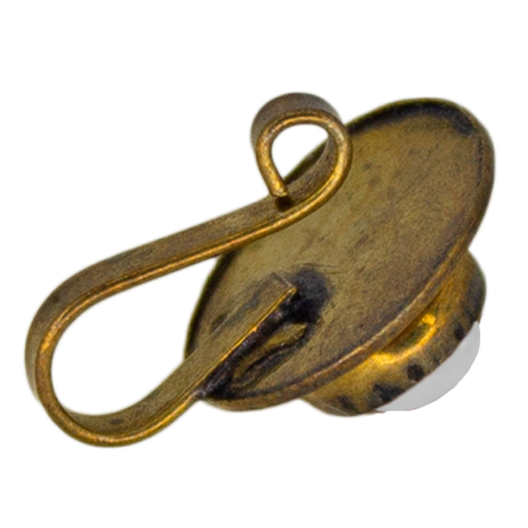 Abhinn Golden Oxidised White Pearl Non-Pierced Nose Pin For Women