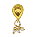 Load image into Gallery viewer, Abhinn Royal Gold Plated Drop Shape Non-Pierced Nose Pin For Women
