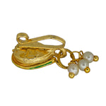 Load image into Gallery viewer, Abhinn Traditional Gold Plated Drop Shape Non-Pierced Nose Pin For Women
