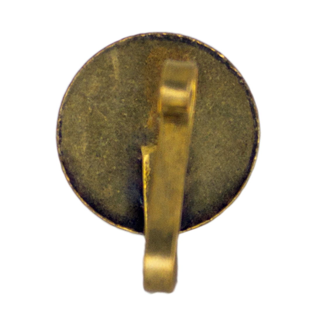 Abhinn Oxidised Gold Sky Blue Non-Pierced Nose Pin For Women