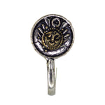 Load image into Gallery viewer, Abhinn Unique Oxidised Dual Tone Durga Temple Design Non-Pierced Nose Pin For Women
