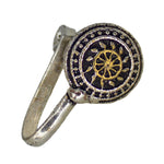 Load image into Gallery viewer, Abhinn Designer Oxidised Dual Tone Floral Design Non-Pierced Nose Pin For Women
