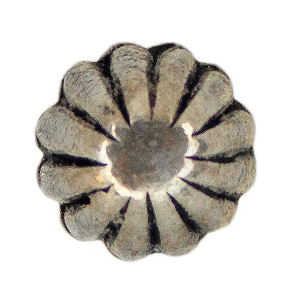 Abhinn Designer Oxidised Silver Floral Pierced Nose Pin For Women