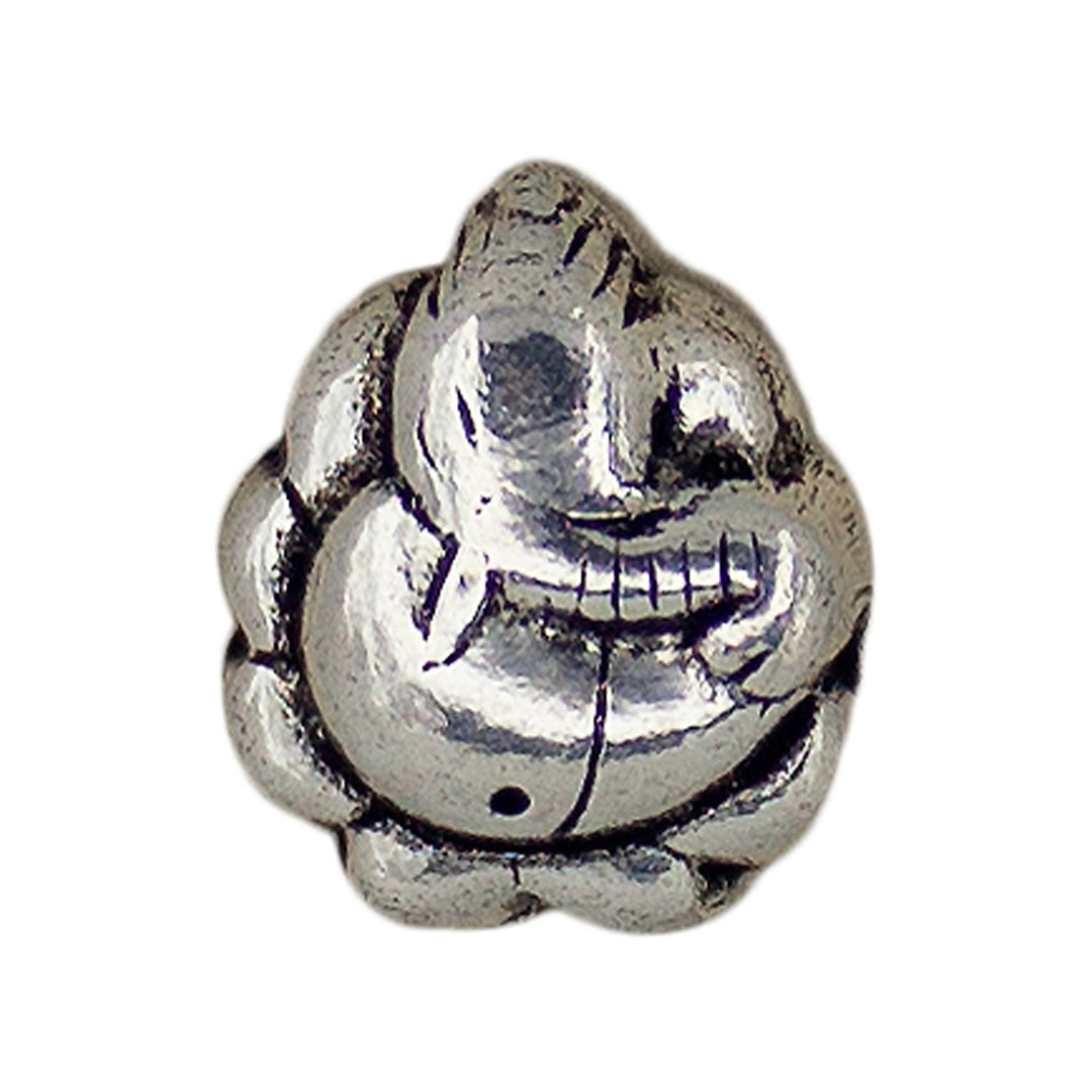 Abhinn Unique Oxidised Silver Ganesha Design Pierced Nose Pin For Women