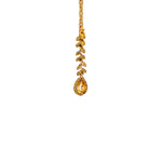 Load image into Gallery viewer, Latest Royal Leaf Design Necklace and Dangler Earrings with White Yellow Stones
