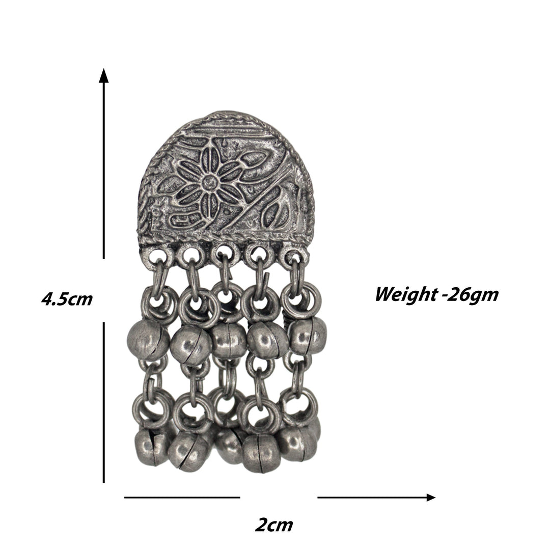 Abhinn Trendy Oxidised Antique Finish Floral Design Choker Set For Women