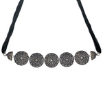 Load image into Gallery viewer, Abhinn Black Polished Tribal And Floral Design Choker Set For Women
