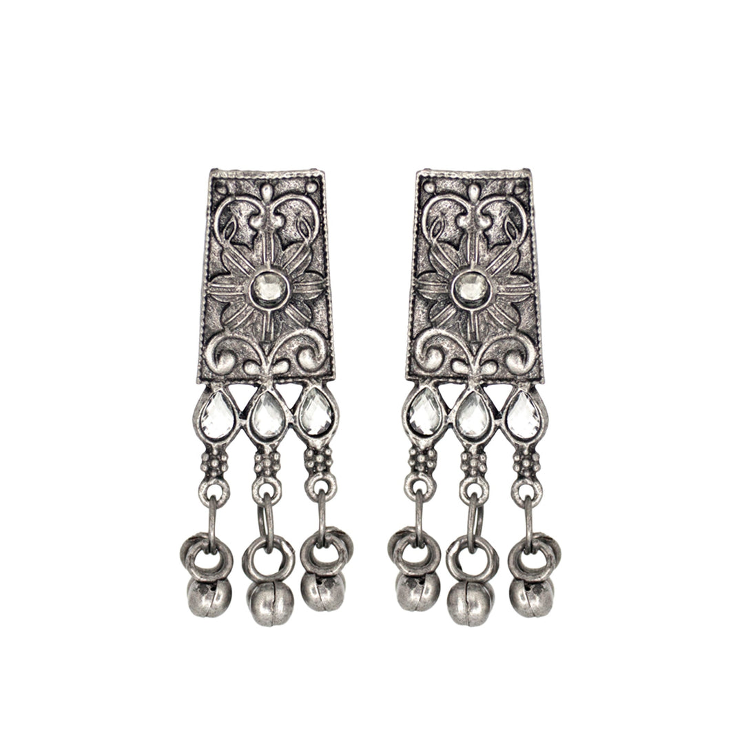 Abhinn Black Polished Floral Design Choker Set For Women